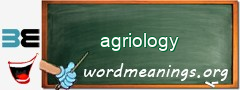 WordMeaning blackboard for agriology